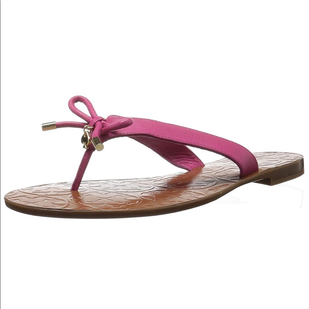 NWOT Pink Kate Spade Leather Flip Flops